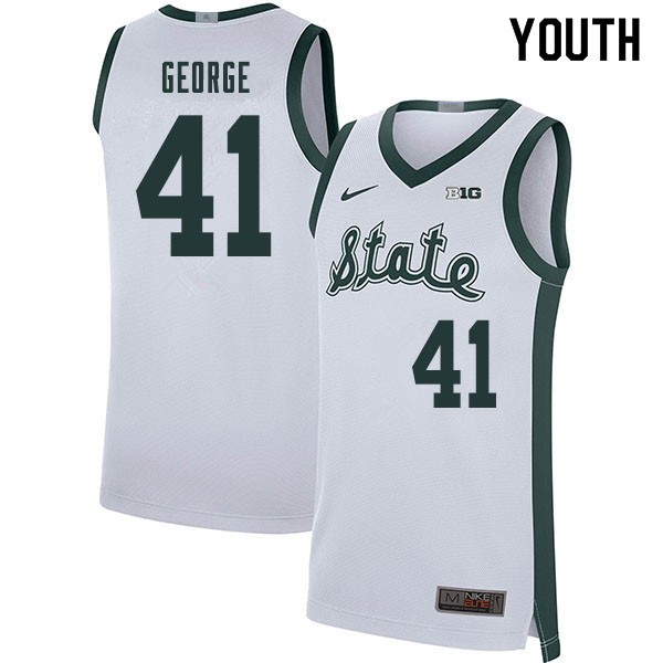 2020 Youth #41 Conner George Michigan State Spartans College Basketball Jerseys Sale-Retro - Click Image to Close